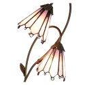 LumiLamp Lampe de table Tiffany 61 cm Marron Rose Verre