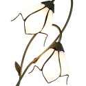 LumiLamp Lampada da tavolo Tiffany 61 cm Bianco Marrone  Plastica Vetro