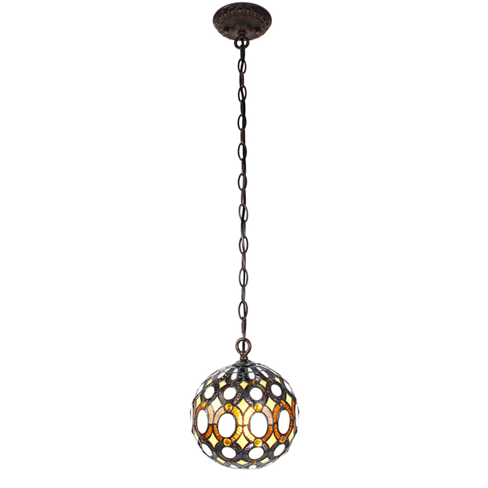 Lumilamp Hanglamp TiffanyØ 20x116 cm Geel Metaal afbeelding