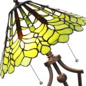 LumiLamp Table Lamp Tiffany Ø 41x62 cm Green White Glass Plastic Round