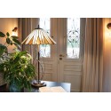 LumiLamp Lampe de table Tiffany Ø 41x69 cm Beige Marron Verre Rond