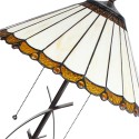 LumiLamp Lampe de table Tiffany Ø 41x69 cm Beige Marron Verre Plastique Rond