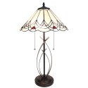 LumiLamp Tiffany Tafellamp  Ø 39x69 cm Beige Glas Kunststof Rond