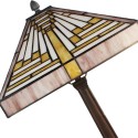 LumiLamp Lampe de table Tiffany 31x31x48 cm Beige Violet Verre Carré