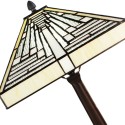 LumiLamp Tiffany Tafellamp  31x31x48 cm Wit Grijs Glas Kunststof Vierkant