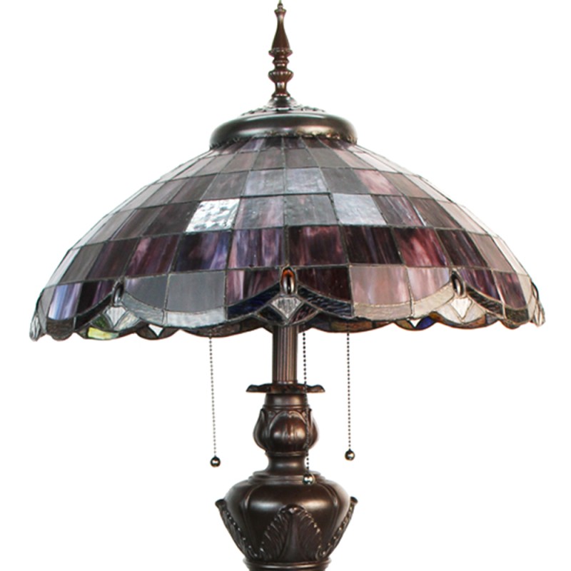 LumiLamp Tiffany Vloerlamp  166 cm Rood Glas Kunststof