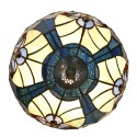 LumiLamp Tiffany Tischlampe Ø 25x40 cm Blau Glas