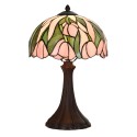 LumiLamp Tiffany Tafellamp  Ø 25x40 cm Roze Glas