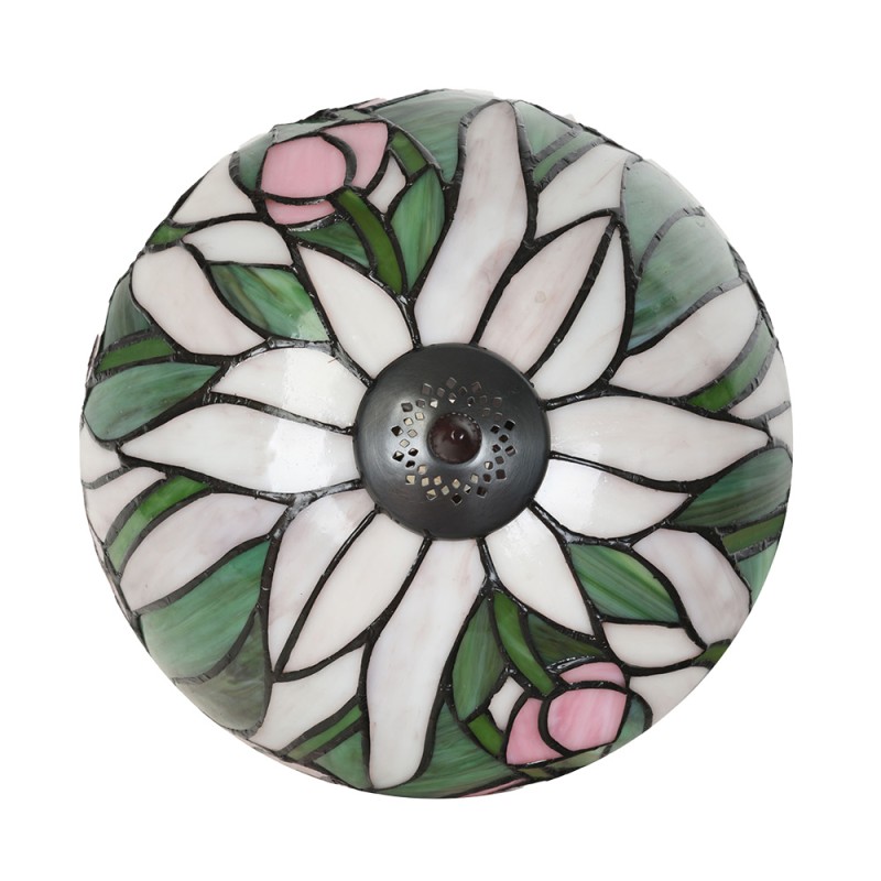 LumiLamp Tiffany Tafellamp  Ø 25x40 cm Roze Glas
