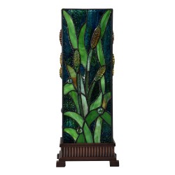 Lumilamp Tiffany Tischlampe 18x18x45 cm Grün Glas