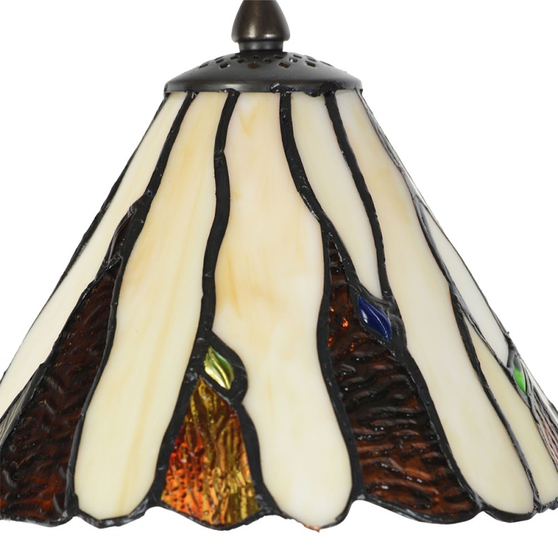 LumiLamp Table Lamp Tiffany Ø 20x60 cm Beige Brown Glass