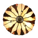 LumiLamp Table Lamp Tiffany Ø 35x53 cm Beige Glass