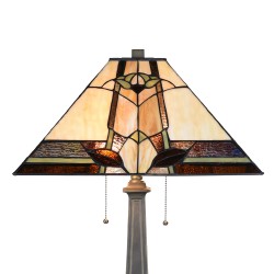 LumiLamp Lampada da tavolo Tiffany 80 cm Beige Vetro