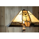 LumiLamp Lampe de table Tiffany 80 cm Beige Verre