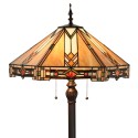 LumiLamp Lampadaire Tiffany Ø 40x61 cm Beige Verre