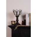 LumiLamp Table Lamp Tiffany Ø 18x30 cm White Green Glass