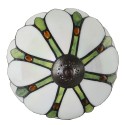 LumiLamp Table Lamp Tiffany Ø 25x42 cm White Green Glass