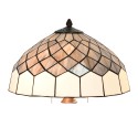 LumiLamp Lampe de table Tiffany Ø 40x58 cm Gris Verre