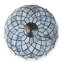 LumiLamp Lampe de table Tiffany Ø 40x58 cm Gris Verre