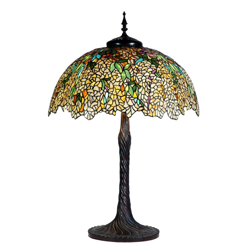 LumiLamp Tiffany Tischlampe Ø 56x83 cm Gelb Glas