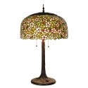 LumiLamp Tiffany Tischlampe Ø 46x72 cm Grün Rosa Glas