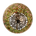 LumiLamp Tiffany Tischlampe Ø 46x72 cm Grün Rosa Glas