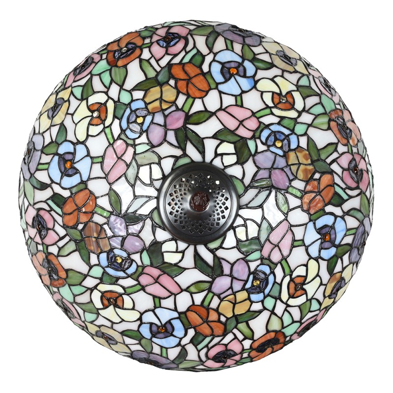 LumiLamp Table Lamp Tiffany Ø 46x72 cm Green Glass