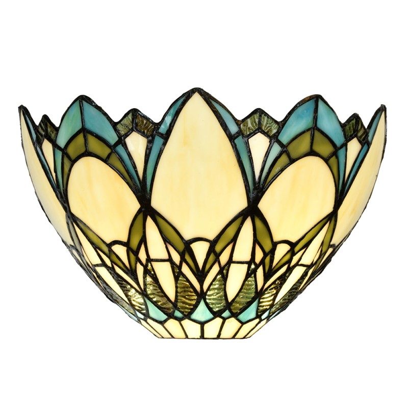 LumiLamp Wall Light Tiffany 30x15x18 cm Beige Blue Glass