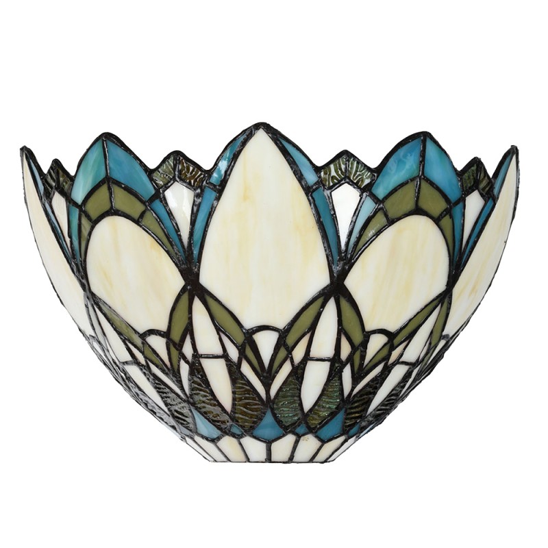 LumiLamp Wall Light Tiffany 30x15x18 cm Beige Blue Glass