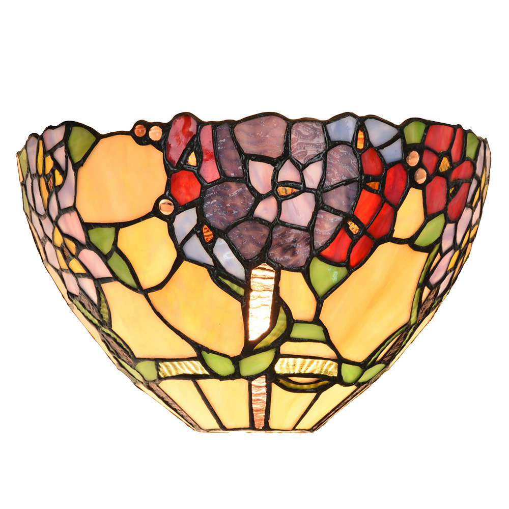 Lumilamp Wandlamp Tiffany 30x15x18 cm Groen Beige Glas afbeelding 1