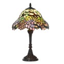 LumiLamp Lampada da tavolo Tiffany Ø 30x48 cm  Verde Blu  Vetro Frutta