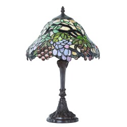 Lumilamp Lampe de table Tiffany Ø 30x48 cm Vert Bleu Verre Fruit