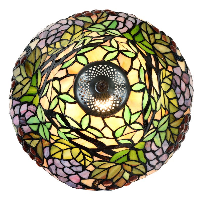 LumiLamp Lampe de table Tiffany Ø 30x48 cm  Vert Bleu Verre Fruit