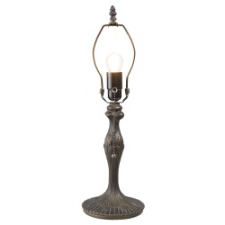 LumiLamp Lampenfuß Tischlampe Tiffany Ø 15x42 cm  Braun Kunststoff