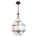 LumiLamp Lampada a Sospensione 35x35x180 cm  Trasparente Metallo Vetro