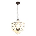 LumiLamp Lampada a Sospensione 40x40x175cm  Trasparente Metallo Vetro