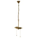 LumiLamp Lampadario a sospensione Tiffany 15x16x160 cm  Marrone Ferro