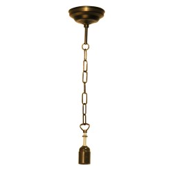 LumiLamp Suspension Tiffany 100 cm  Marron Métal