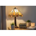 LumiLamp Tiffany Tischlampe 22x22x38 cm  Beige Gelb Glas