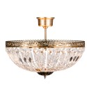 LumiLamp Lustre Ø 47x29 cm Transparent Fer Verre Demi-cercle