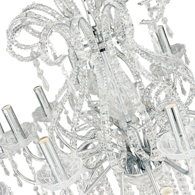 LumiLamp Chandelier Ø 85x71 cm  Silver colored Iron Glass