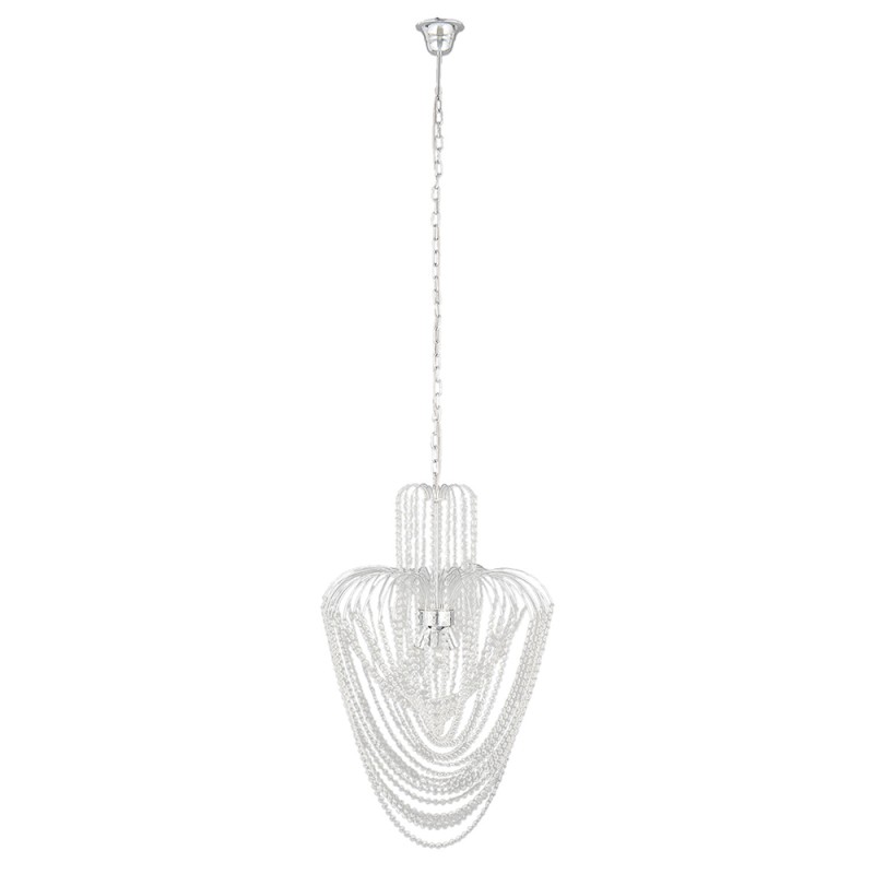 LumiLamp Chandelier Ø 58x100 cm Silver colored Iron Glass