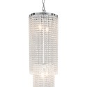 LumiLamp Kroonluchter  Ø 30x185/245 cm Zilverkleurig Ijzer Glas Driehoek