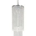 LumiLamp Chandelier Ø 30x185/245 cm Silver colored Iron Glass Triangle