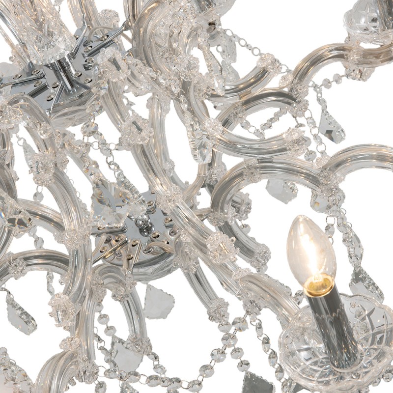 LumiLamp Lustre Ø 80x60 cm Couleur argent Métal Verre