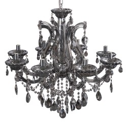 LumiLamp Kroonluchter  Ø 70x60/185 cm Zilverkleurig Ijzer Glas