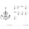 LumiLamp Lustre Ø 70x60/185 cm Couleur argent Fer Verre