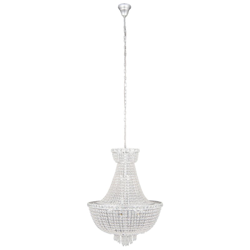 LumiLamp Chandelier Ø 63x78 cm Silver colored Metal Glass