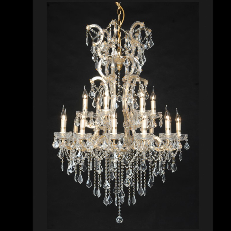 LumiLamp Lampadario Ø 85x120/230 cm  Trasparente Ferro Vetro