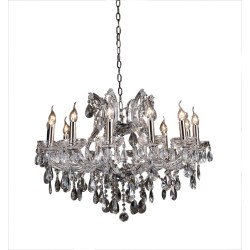 LumiLamp Kroonluchter  Ø 75x57/170 cm  Zilverkleurig Ijzer Glas